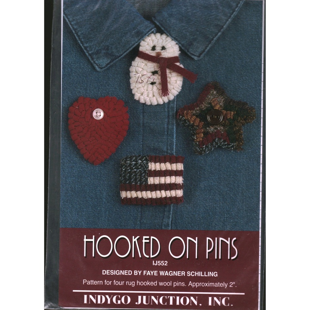 Indygo Junction Hooked On Pins Pattern IJ552 Rug Hooking Wool Pins Faye Wagner